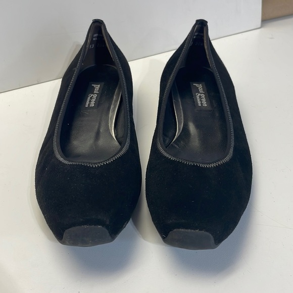 Paul Greene, black, suede flats - Picture 2 of 6
